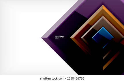 Square geometrical background, vector illustration