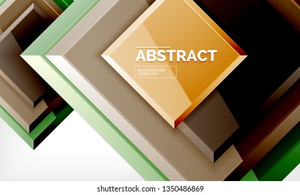 Square geometrical background, vector illustration