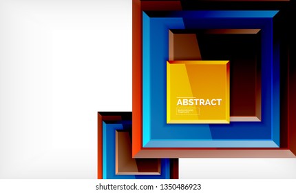 Square geometrical background, vector illustration