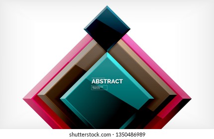 Square geometrical background, vector illustration