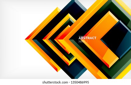 Square geometrical background, vector illustration
