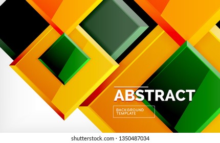 Fondo geométrico cuadrado, ilustración vectorial