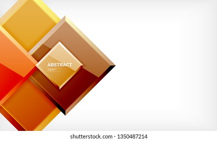 Square geometrical background, vector illustration