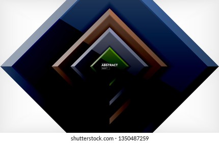 Square geometrical background, vector illustration