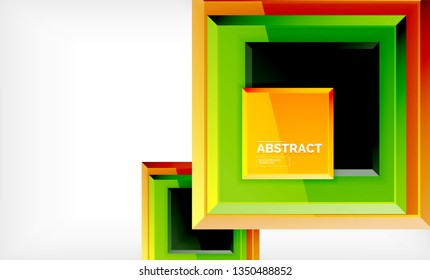 Square geometrical background, vector illustration