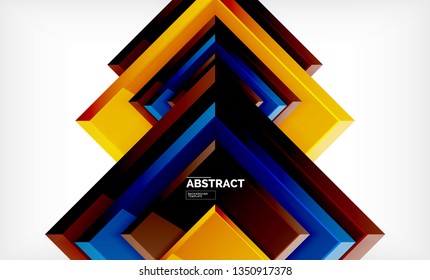 Square geometrical background, vector illustration