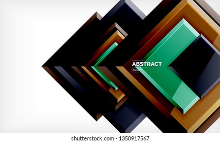 Square geometrical background, vector illustration