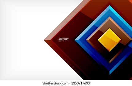 Square geometrical background, vector illustration