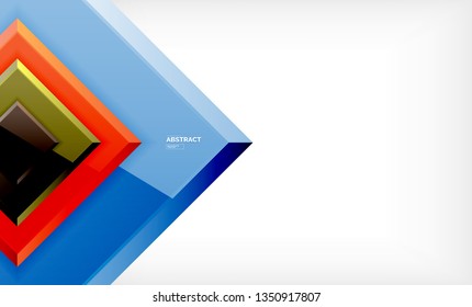 Square geometrical background, vector illustration