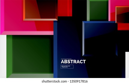 Square geometrical background, vector illustration