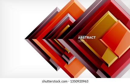 Square geometrical background, vector illustration