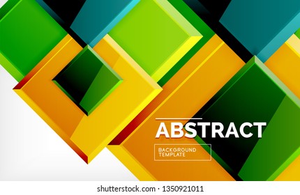Square geometrical background, vector illustration