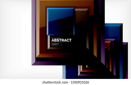 Square geometrical background, vector illustration