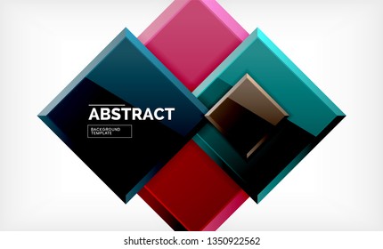Fondo geométrico cuadrado, ilustración vectorial