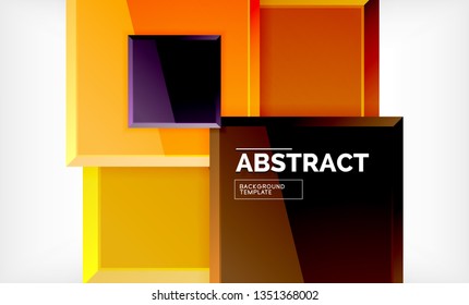 Fondo geométrico cuadrado, ilustración vectorial
