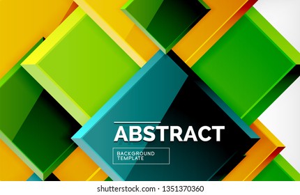 Fondo geométrico cuadrado, ilustración vectorial