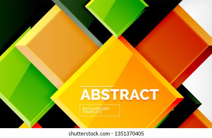 Square geometrical background, vector illustration