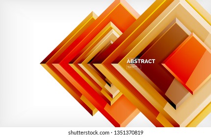 Square geometrical background, vector illustration