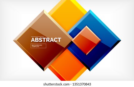 Fondo geométrico cuadrado, ilustración vectorial