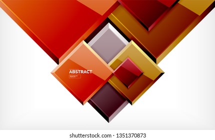 Square geometrical background, vector illustration