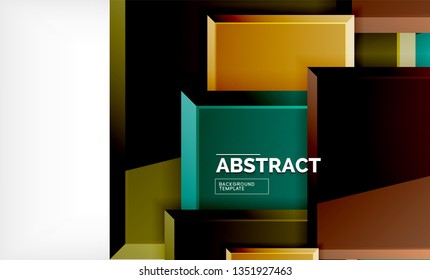 Fondo geométrico cuadrado, ilustración vectorial