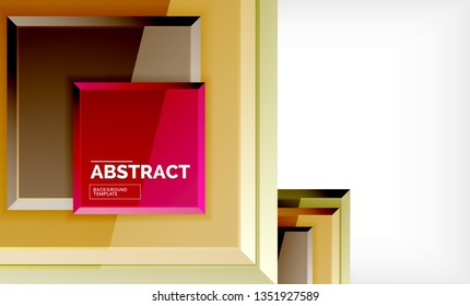 Square geometrical background, vector illustration
