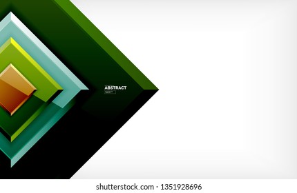 Square geometrical background, vector illustration