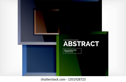 Square geometrical background, vector illustration