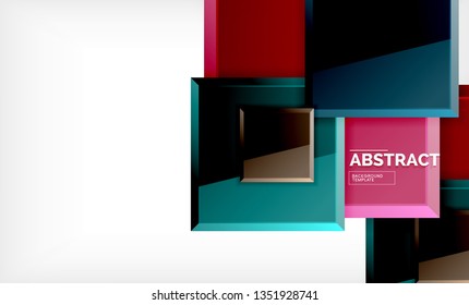 Square geometrical background, vector illustration