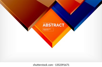 Fondo geométrico cuadrado, ilustración vectorial