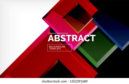 Square geometrical background, vector illustration