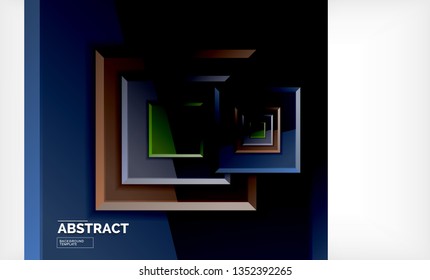 Square geometrical background, vector illustration