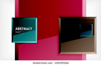 Fondo geométrico cuadrado, ilustración vectorial