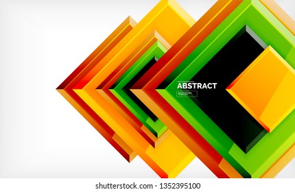 Square geometrical background, vector illustration