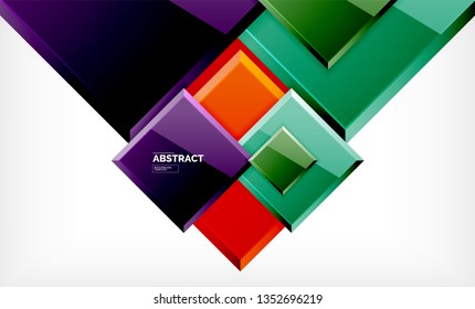 Square geometrical background, vector illustration