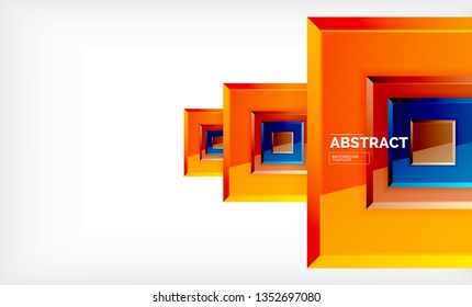 Square geometrical background, vector illustration