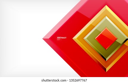 Square geometrical background, vector illustration