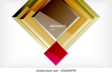 Fondo geométrico cuadrado, ilustración vectorial