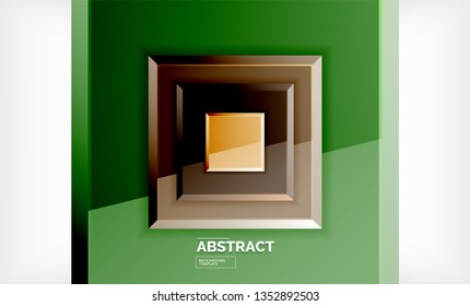 Square geometrical background, vector illustration