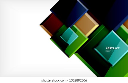 Fondo geométrico cuadrado, ilustración vectorial