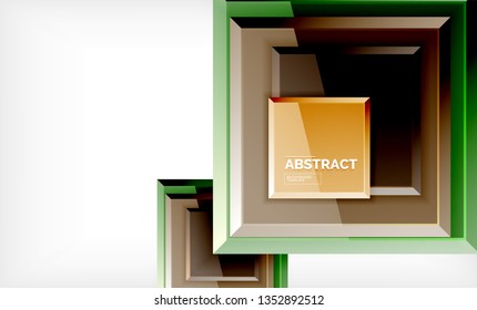 Square geometrical background, vector illustration