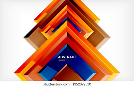 Square geometrical background, vector illustration