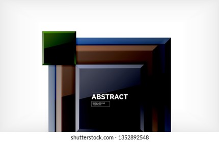 Fondo geométrico cuadrado, ilustración vectorial