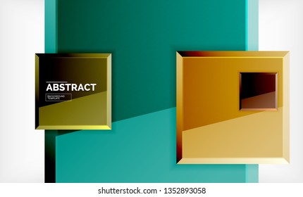 Square geometrical background, vector illustration