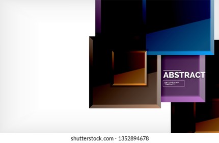 Square geometrical background, vector illustration