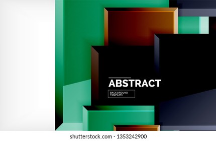 Square geometrical background, vector illustration