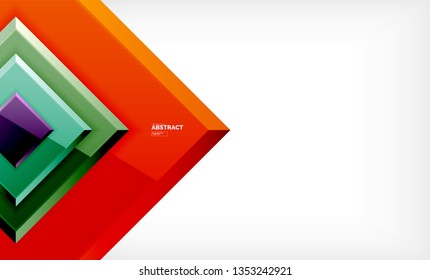 Square geometrical background, vector illustration