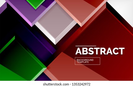 Fondo geométrico cuadrado, ilustración vectorial