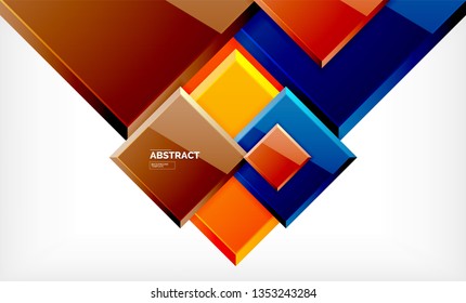 Fondo geométrico cuadrado, ilustración vectorial