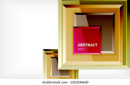 Square geometrical background, vector illustration